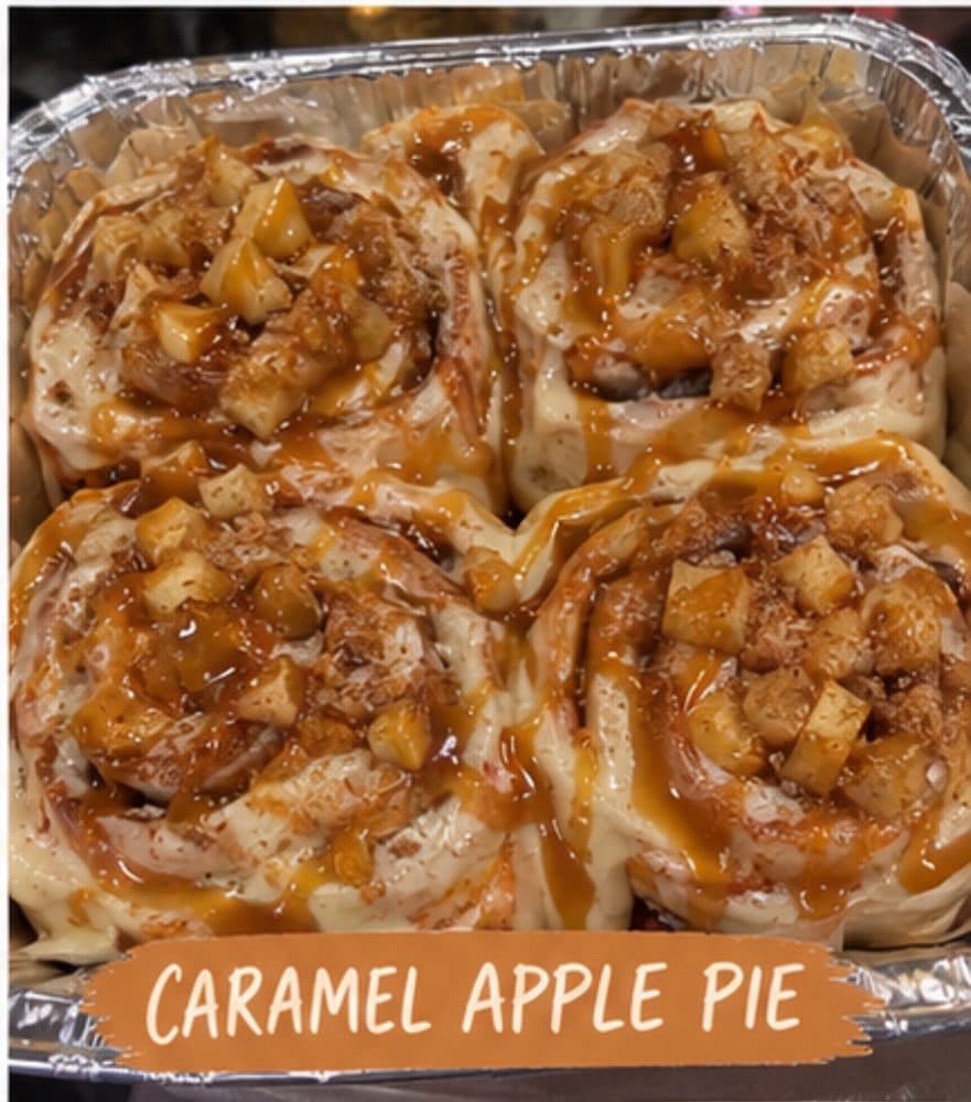 Caramel Apple Pie cinnamon rolls